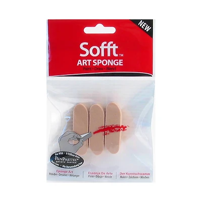 Colorfin Sofft™ Rounded Bar Art Sponges, 3ct.