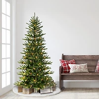 6.5ft. Pre-Lit Mountain View Spruce Artificial Christmas Tree, Clear LED Lights