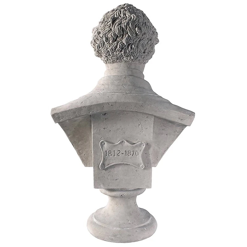 Design Toscano 30" Charles Dickens Sculptural Bust