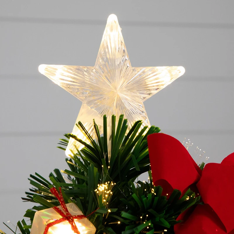 2ft. Fiber Optic Classic Star-Topped Artificial Christmas Tree in Decorative Planter