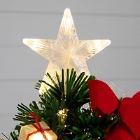 2ft. Fiber Optic Classic Star-Topped Artificial Christmas Tree in Decorative Planter