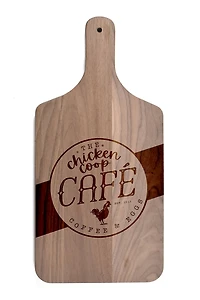 Chicken Coop Café Walnut Paddle Cutting Board