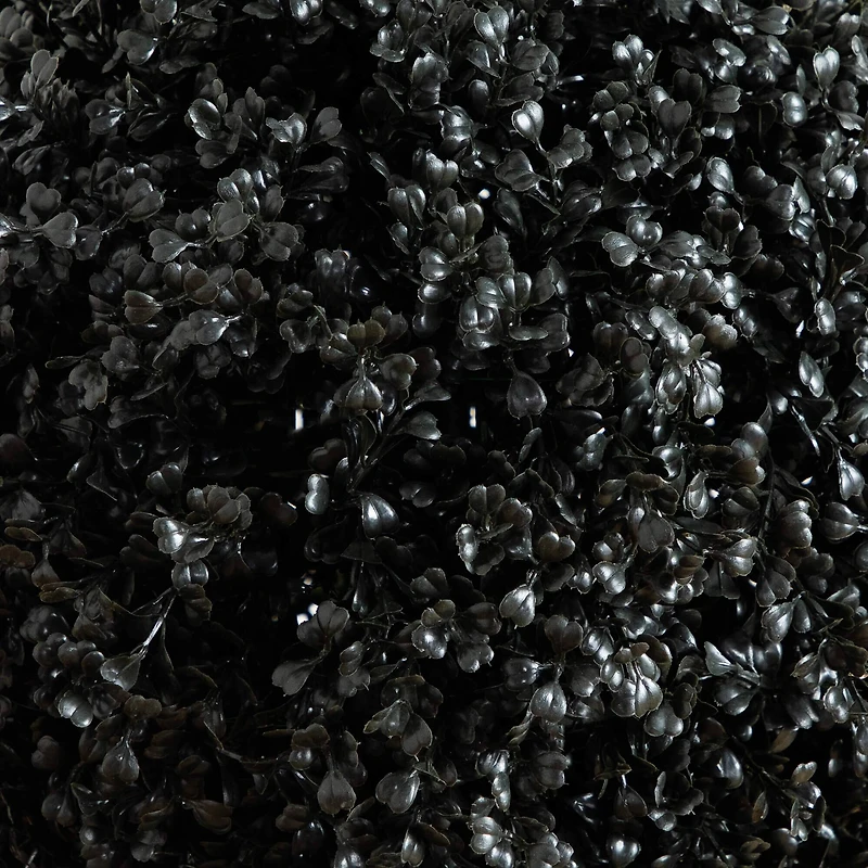 5ft. UV Resistant Artificial Halloween Black Triple Ball Boxwood Topiary (Indoor/Outdoor)