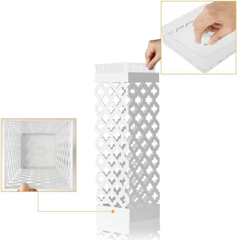 NEX™ White Square Umbrella Stand Rack