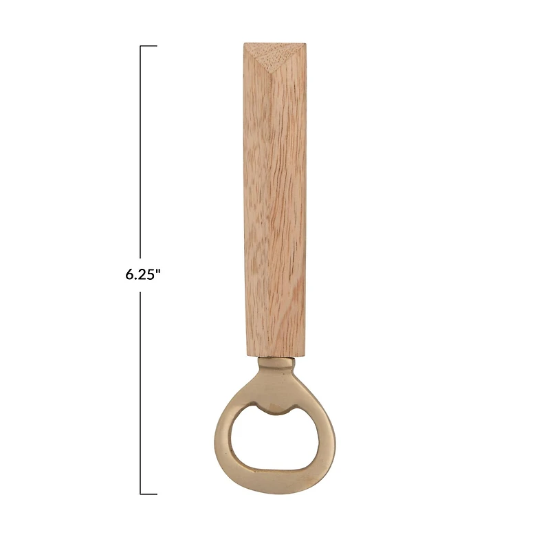 Hello Honey® Mango Wood & Brass Bottle Opener