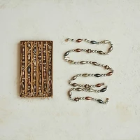 Hello Honey® 6ft. Antique Metallic Glass Garland in Kraft Box