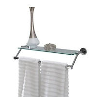 Organize It All Hanging Glass Shelf & Towel Bar 