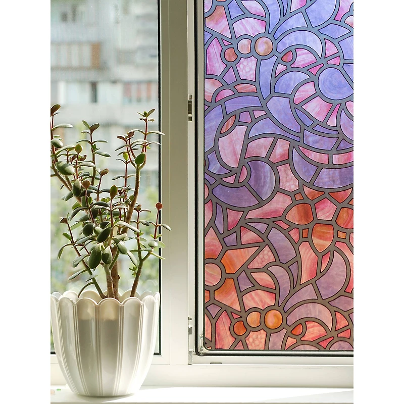 Fablon Reims Blue & Pink Window Film Set