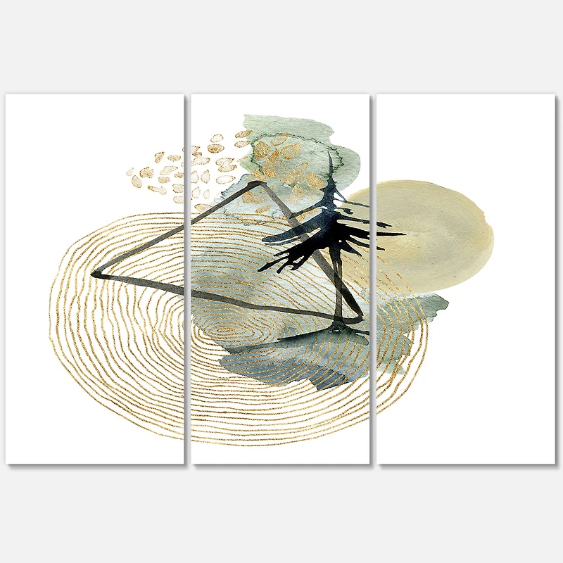 Designart - Abstract Landscape Of Mountains Moon and Tree