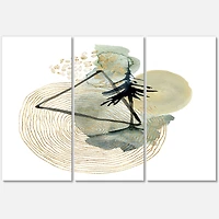 Designart - Abstract Landscape Of Mountains Moon and Tree