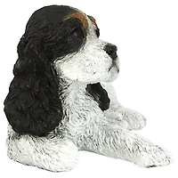 Design Toscano 10" Black & White Cocker Spaniel Puppy Dog Statue