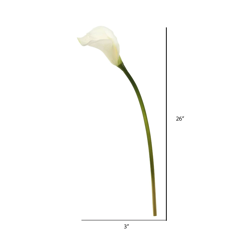 26'' Artificial White Calla Lily Stem, 6ct.