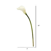 26'' Artificial White Calla Lily Stem, 6ct.