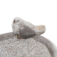 13" Gray Stone Country Birds Garden Sculpture