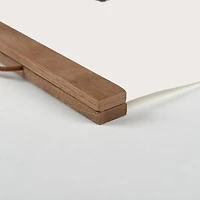 Inky Budded Roses 12" x 18" Teak Hanging Canvas -  Set of 2