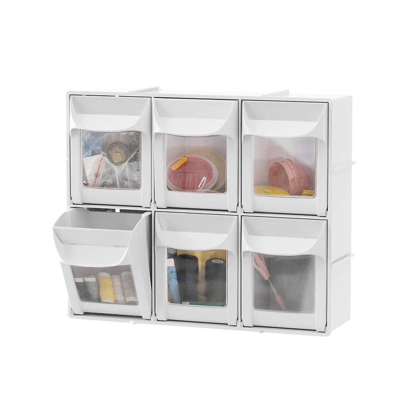 8 Pack: 6-Drawer Tip-Out Storage Bin by Simply Tidy®