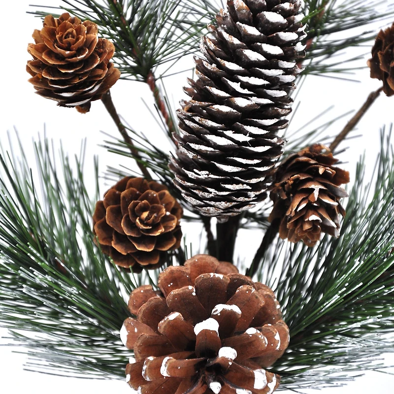 16" Snowy Pine & Pinecone Pick by Ashland®