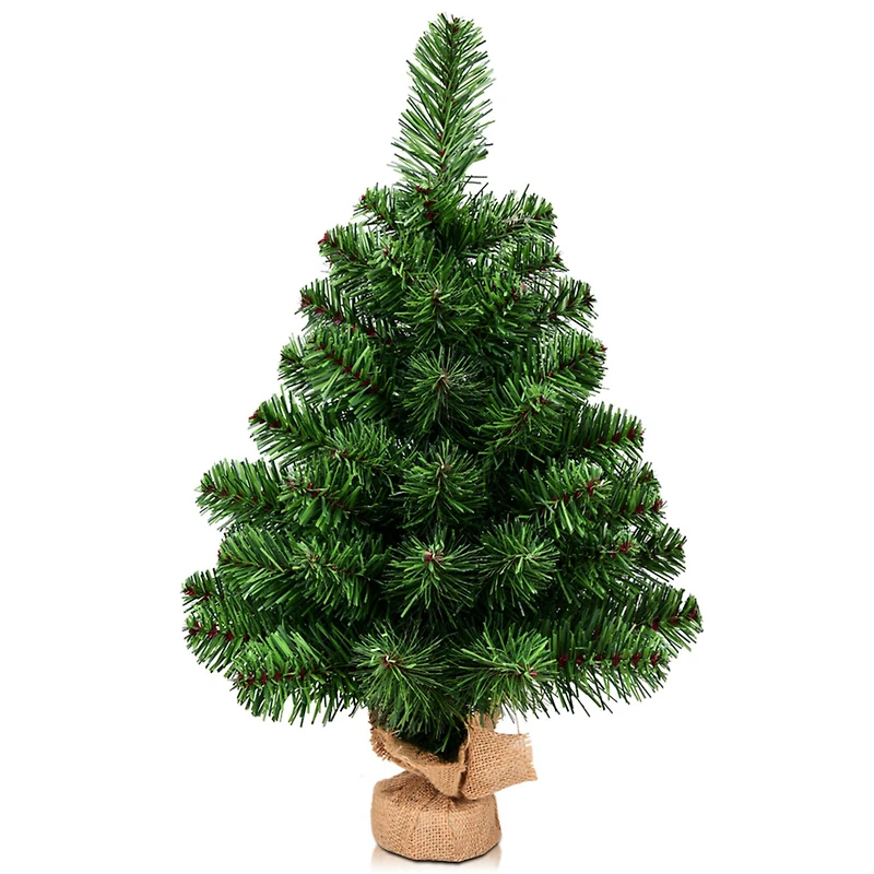 Costway 2ft. Unlit Artificial Christmas Tree in Burlap Base