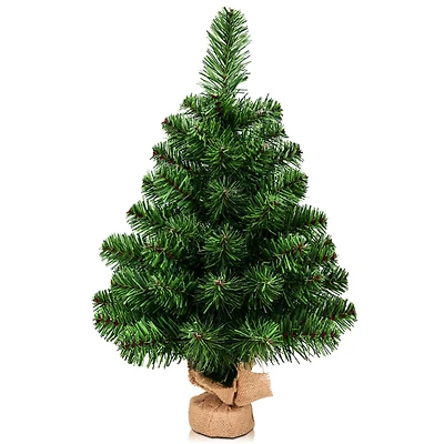 Costway 2ft. Unlit Artificial Christmas Tree in Burlap Base