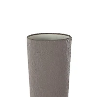 30" Dark Gray Metal Art Deco Style Vase