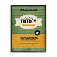 Stupell Industries Finest Quality Freedom Black Framed Wall Art