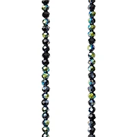 12 Pack: Black Small Glass Faceted Round Beads, 2mm by Bead Landing™