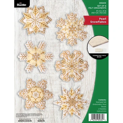 Bucilla® Pearl Snowflakes Felt Ornament Kit