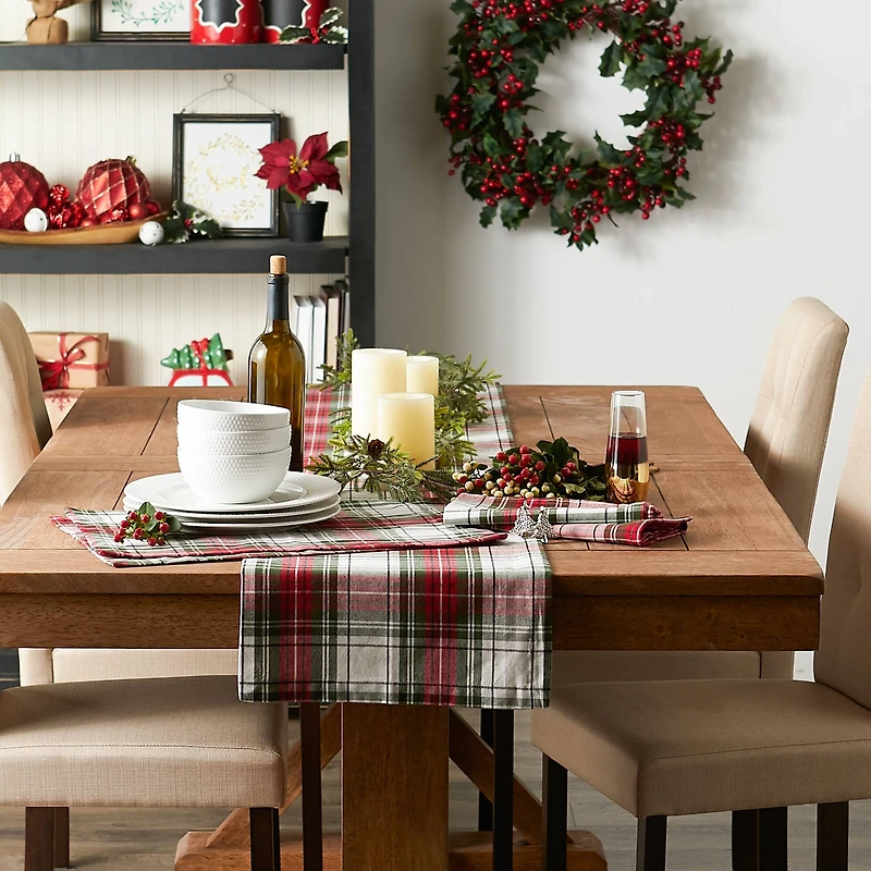 DII® Christmas Plaid Placemats, 6ct.