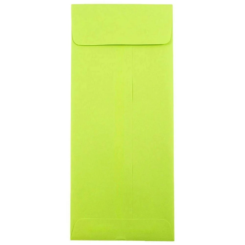 JAM Paper 4.75" x 11" Ultra Lime Green Policy Business Envelopes