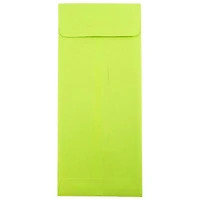 JAM Paper 4.75" x 11" Ultra Lime Green Policy Business Envelopes