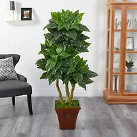 6ft. UV Resistant Bird Nest Tree in Brown Planter