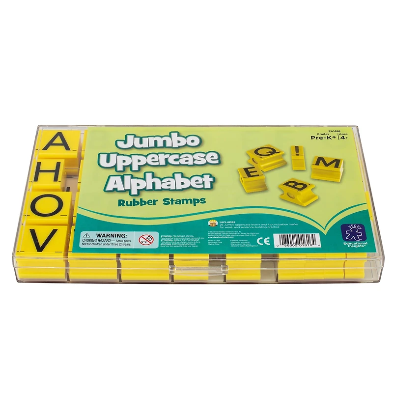 Educational Insights Jumbo Uppercase Alphabet Rubber Stamps