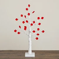 2ft. Pre-Lit Artificial Valentine's Day Twig Tree with 24 Red Heart-Shaped LED Lights