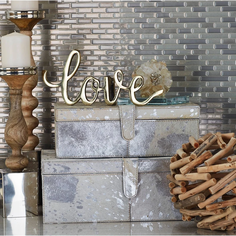 Silver Leather Glam Box Set