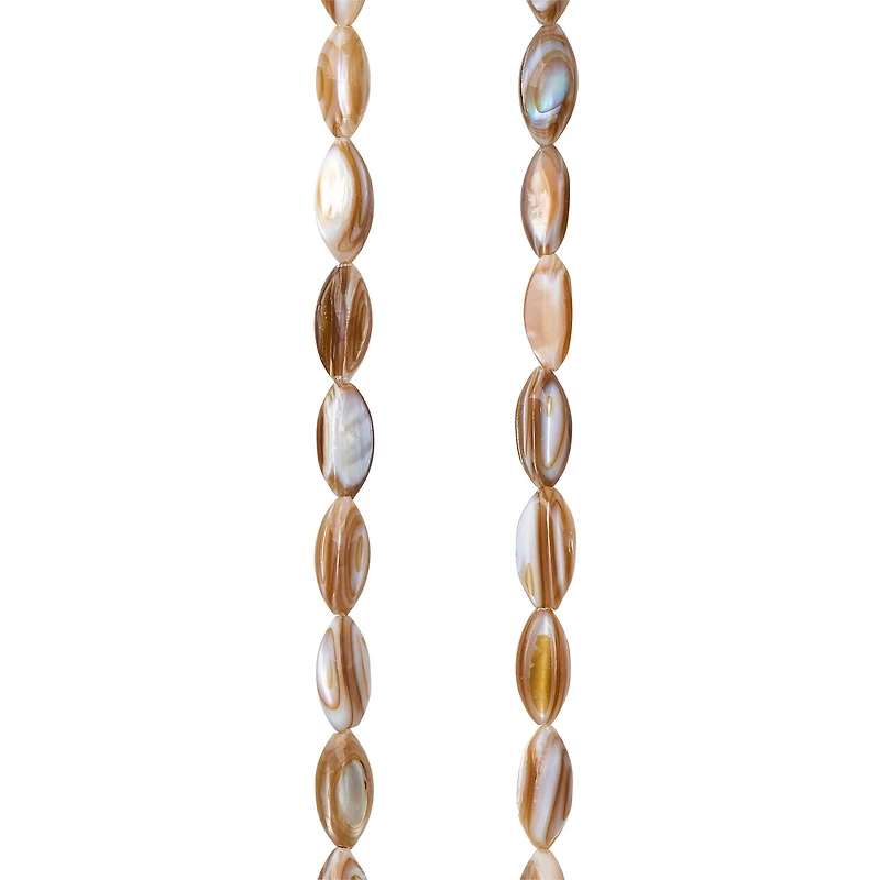 12 Pack: Natural Shell Rice Beads, 12mm by Bead Landing™