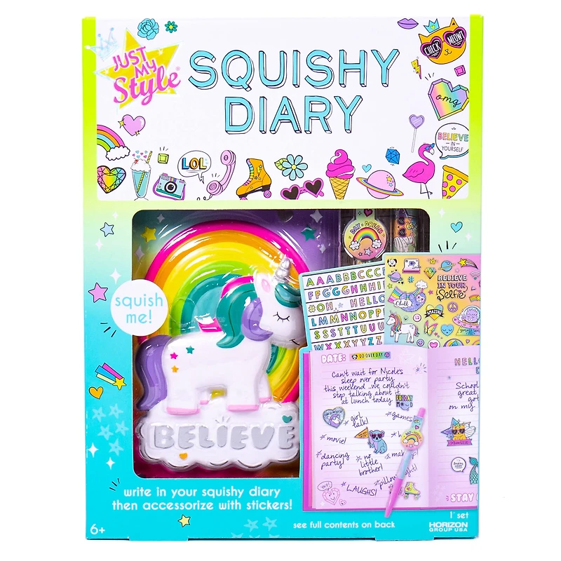 Just My Style® Squishy Unicorn Diary