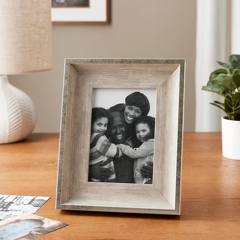 Expressions™ Metallic Edge Champagne Woodgrain Frame by Studio Décor®