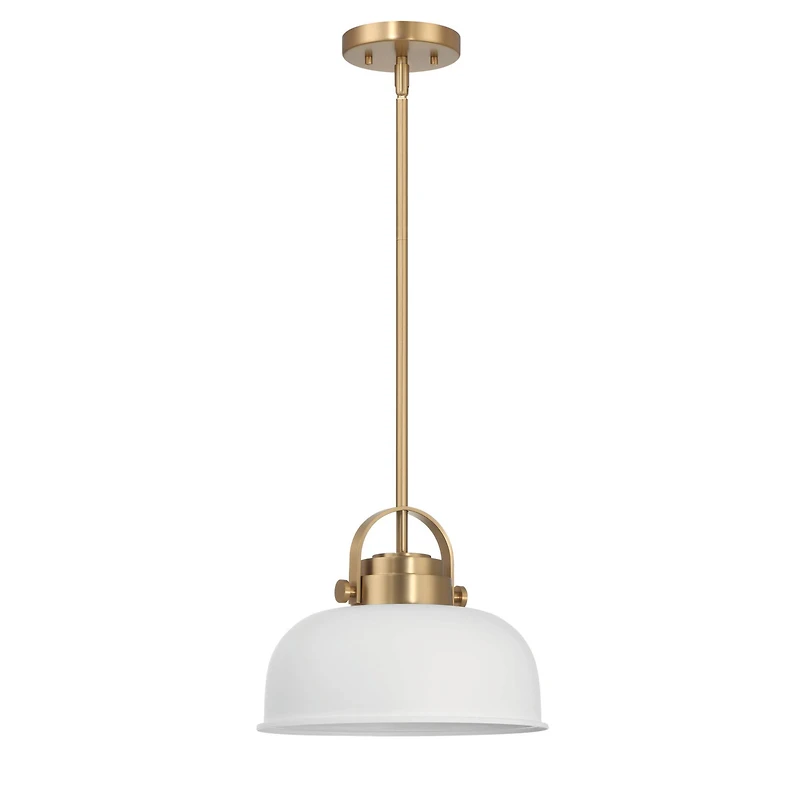 Hello Honey® Arte White & Gold Industrial Metal 2-Tone Ceiling Light