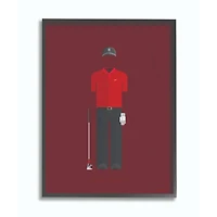 Stupell Industries Tiger Woods Fashion Design Wall Accent with Black Frame