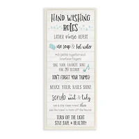 Stupell Industries Hand Washing Rules Bathroom Guide Positive Hygiene,7" x 17"