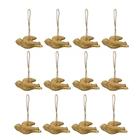 Hello Honey® 3" Gold Bird Ornaments, 12ct.