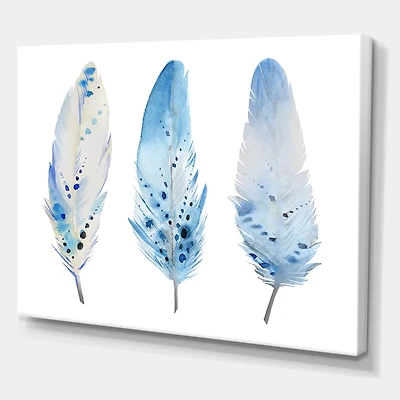 Designart - Blue Boho Feathers II