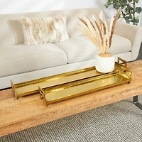 Golden Modern Aluminum Nesting Tray Set