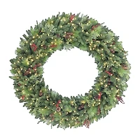 60'' Pre-Lit Rocky Mountain Spruce Christmas Wreath