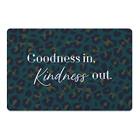 Goodness In Kindness Out Leopard Floor Mat