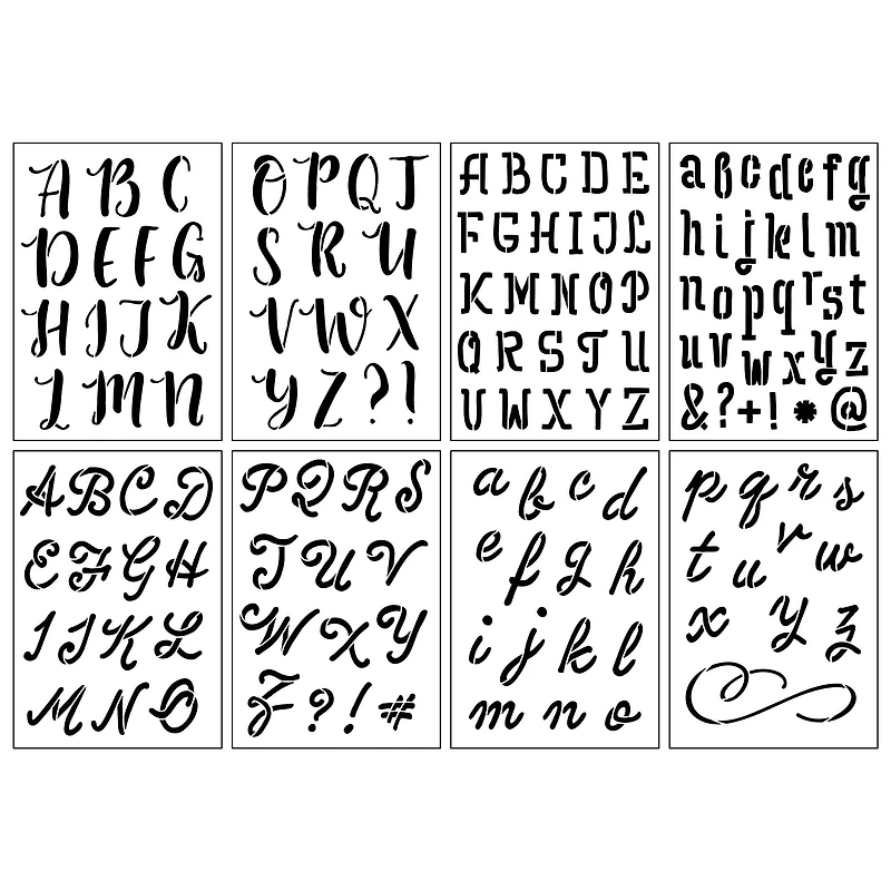 2" Formal Alphabet Stencils by Craft Smart®