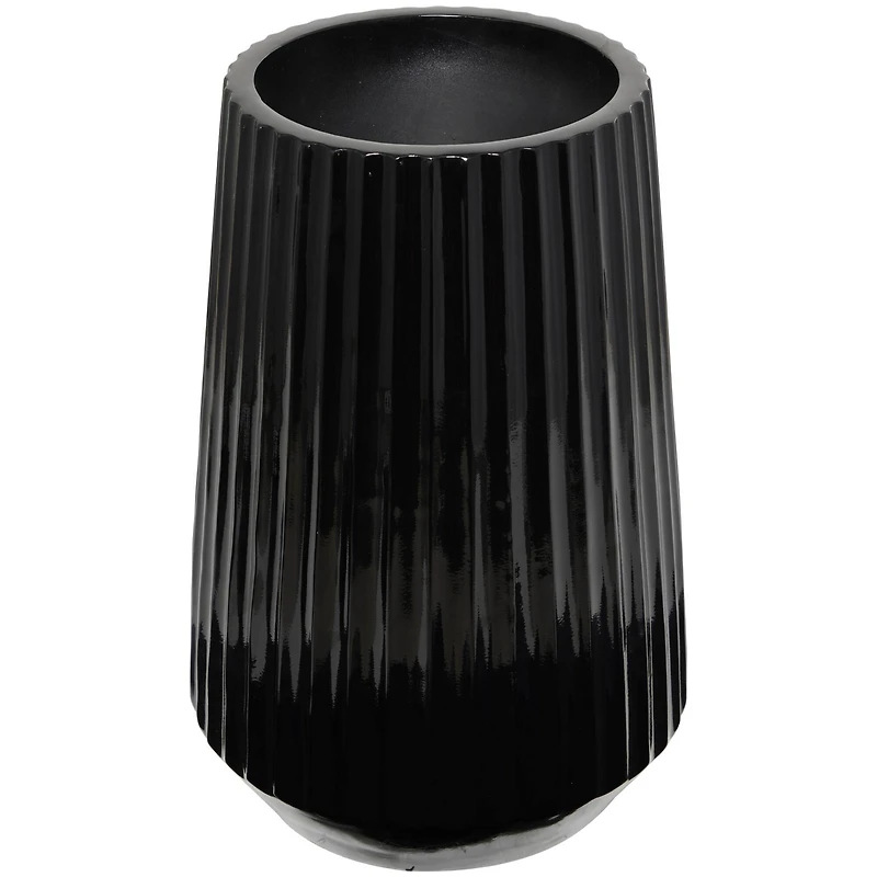 24" Black Modern Vase