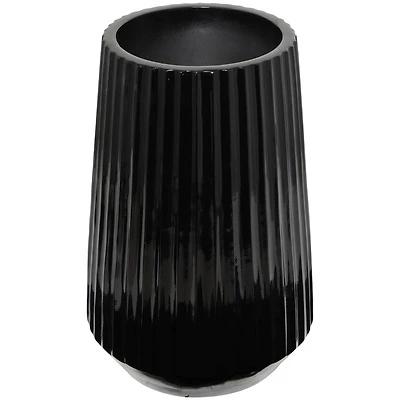 24" Black Modern Vase