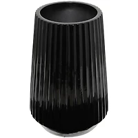 24" Black Modern Vase