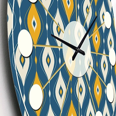 Designart 'Retro Abstract Pattern Ii Mid-Century Modern Wall Clock